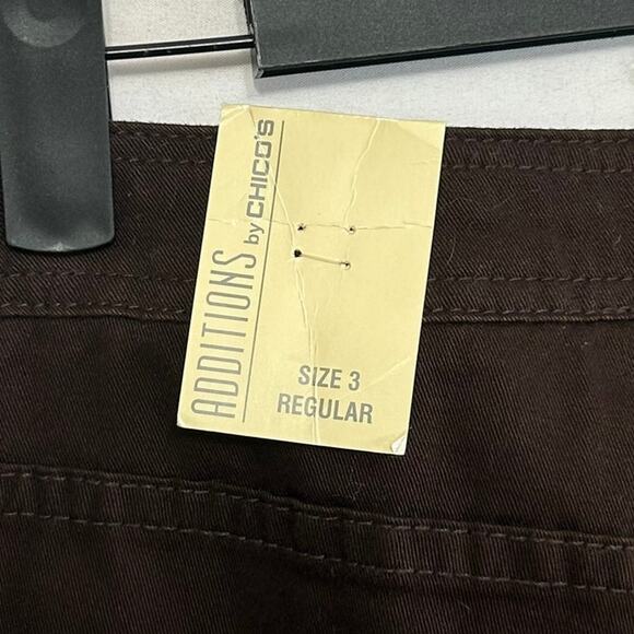 Chico's Additions Salera Twill Autumn Pant NWT Womens Sz 3 (L) Chocolate Stretch - Picture 4 of 5